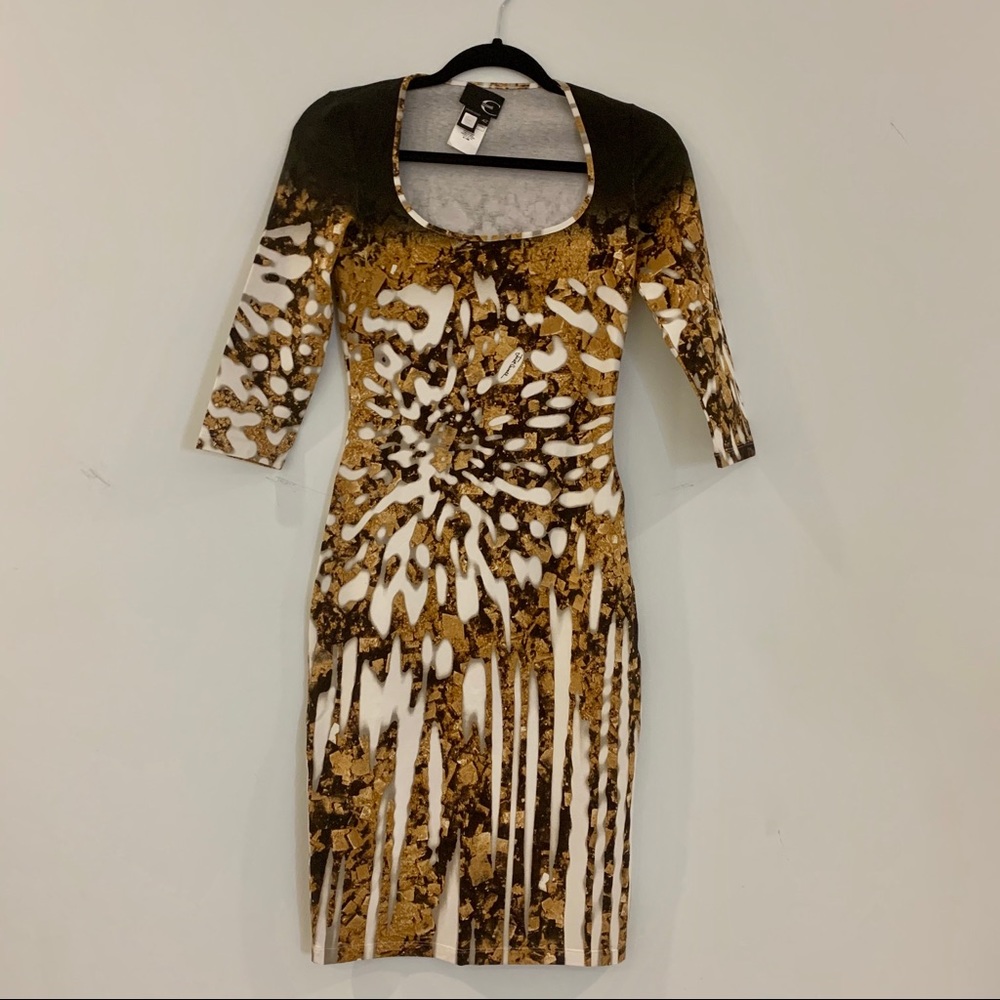 Just Cavalli printed stretch jersey dress size S M